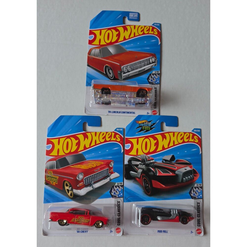 Hot Wheels 2026 Cool Classics 3-Car Set - Chevy & Diecast Toy Lot - New
